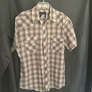 Wrangler button-down cowboy snap double pocket